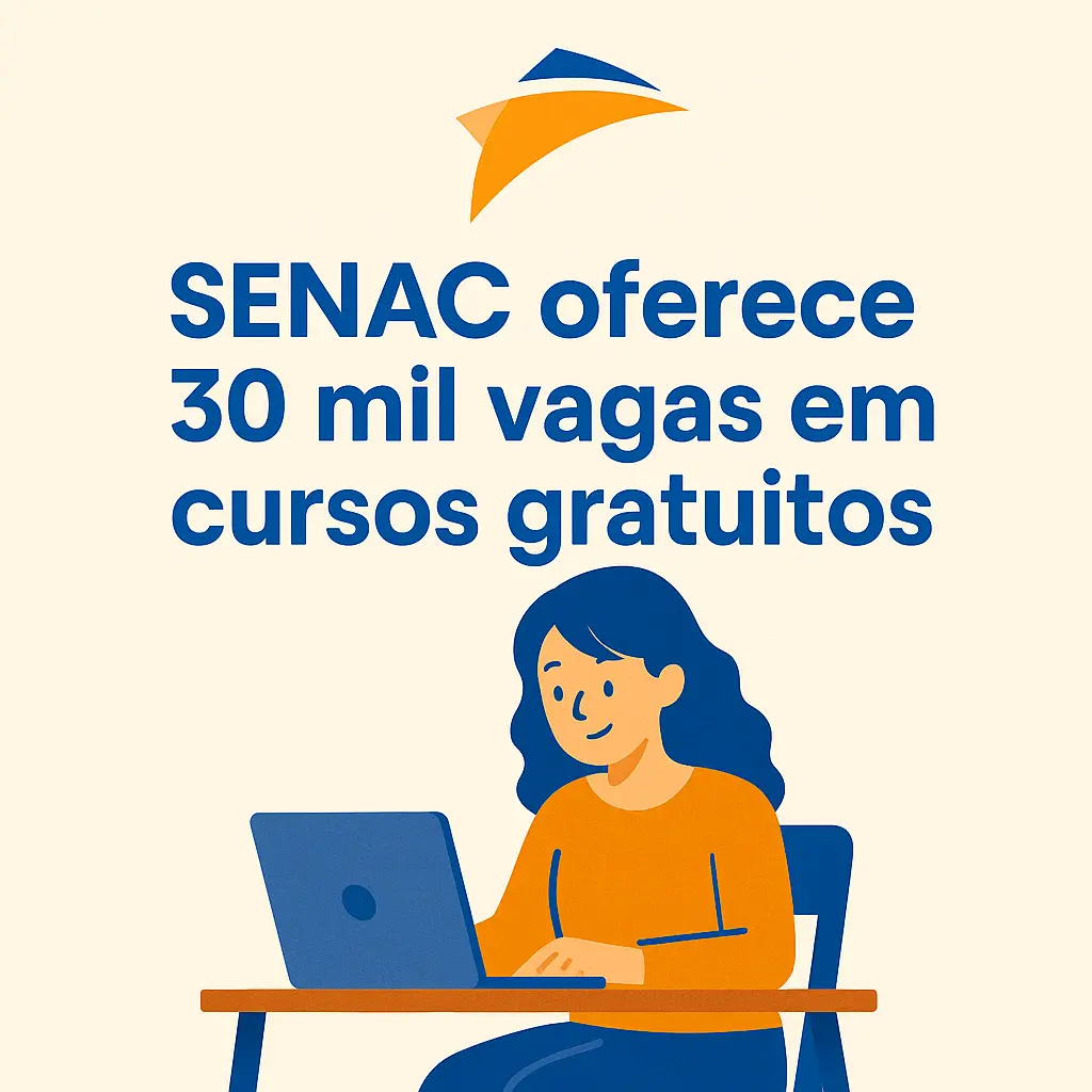 SENAC abre 30 mil vagas em cursos gratuitos EaD - Veja como se inscrever