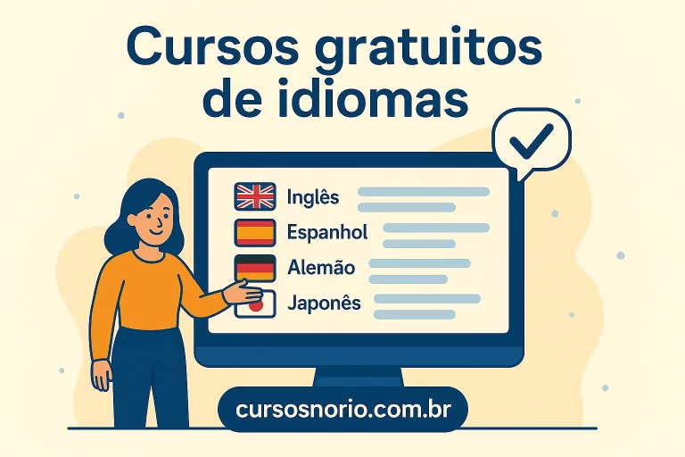Kultivi oferece vários cursos de idiomas online e gratuitos com certificado
