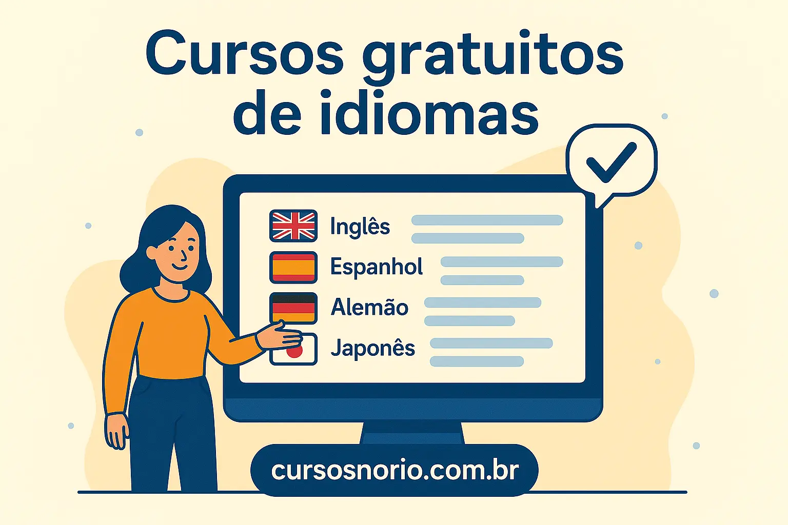 Kultiv oferece vários cursos de idiomas gratuitos e online com certificado